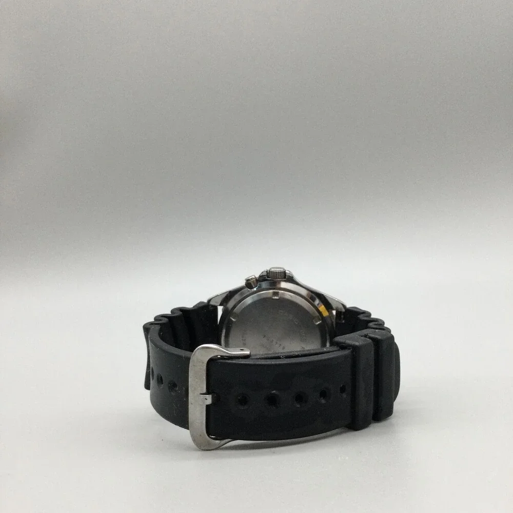 Casio AD-520 Mens Watch 43mm Black Dial Diver Alarm Chronograph 100m For Parts